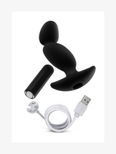 Load image into Gallery viewer, Anal Adventures - Platinum Prostate Massager 04 Black 6.5-Inch Vibrating Rechargeable Anal Plug $39.99 USD