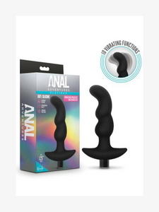 Anal Adventures - Platinum Prostate Massager 03  Black 6-Inch Vibrating Rechargeable Anal Plug